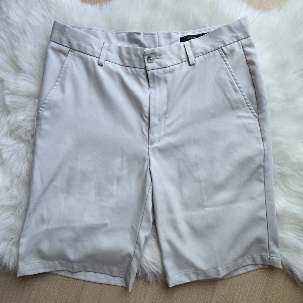 Greg Norman Collection Light Gray Flat Front Shorts